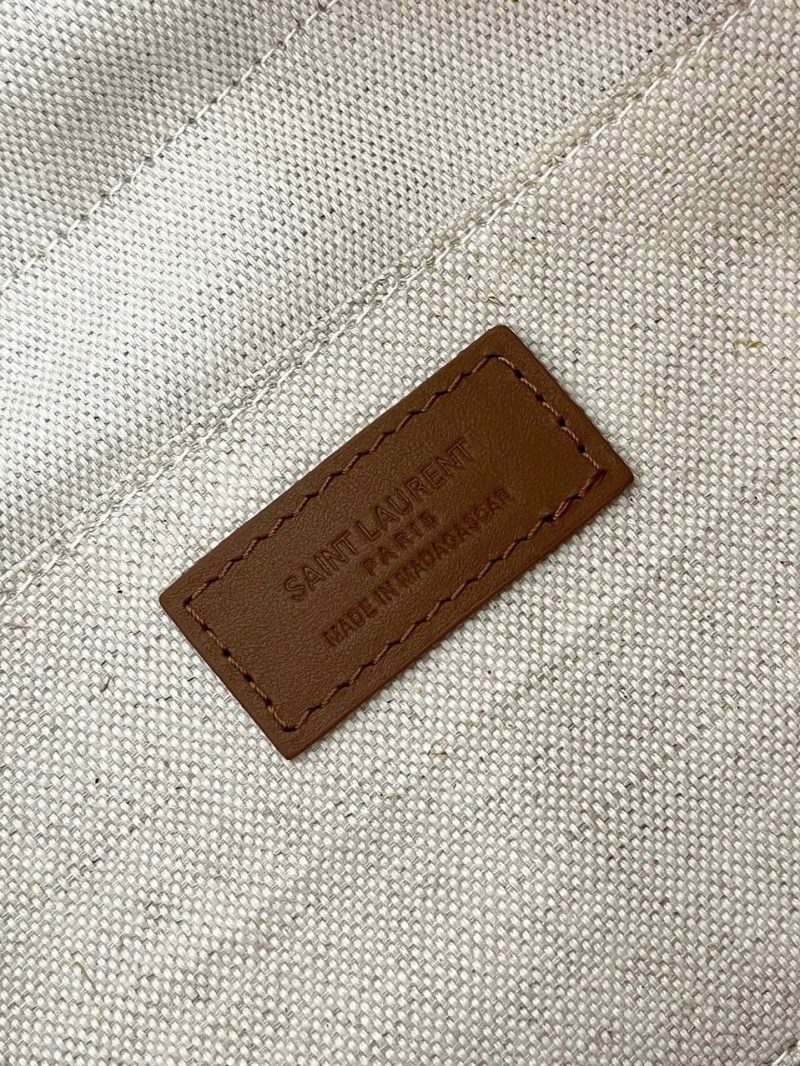 YSL Jamie Lucky Bag Beige Brown Raffia 339402