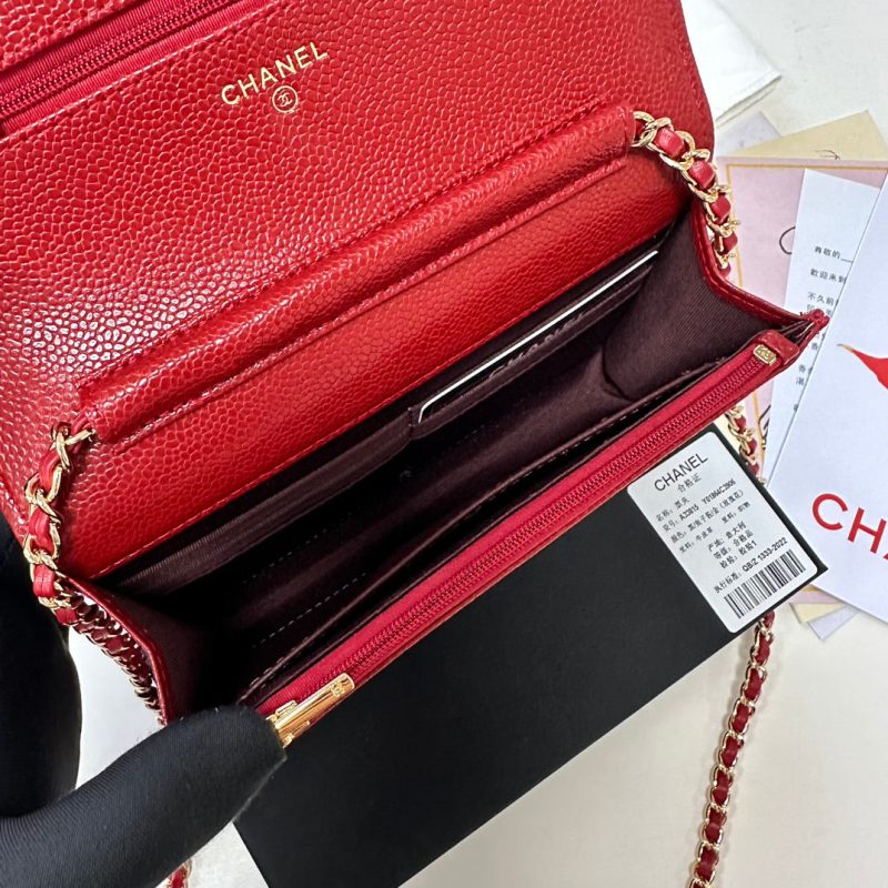 CC WOC Classic Fortune Bag 19cm Red Caviar Leather