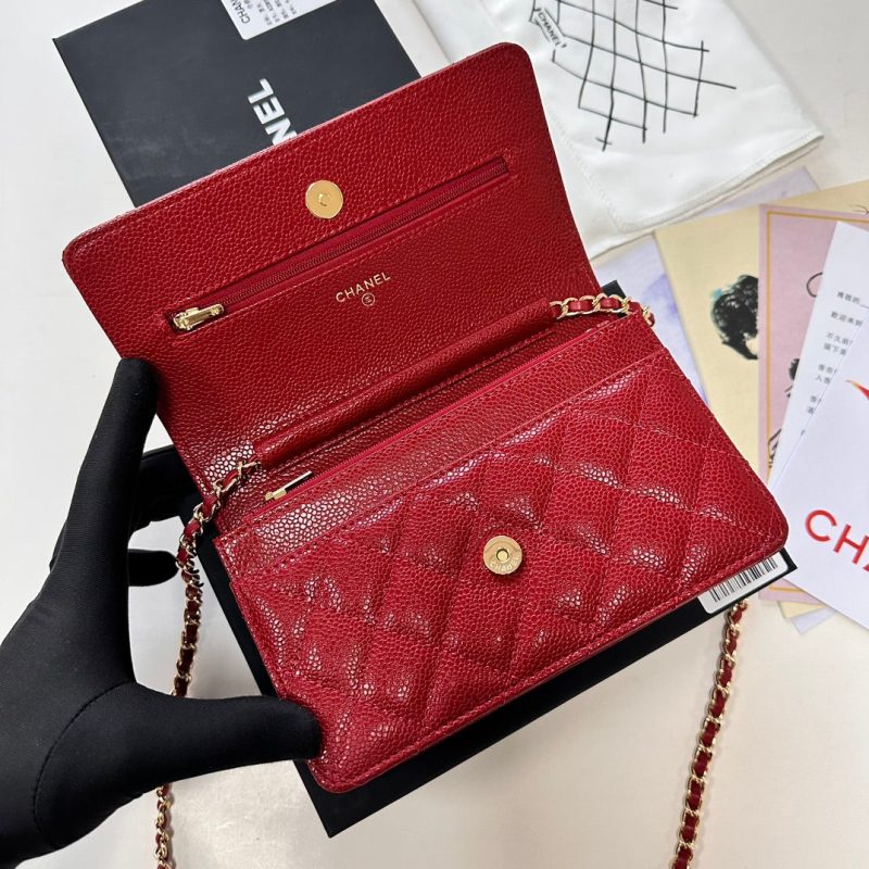 CC WOC Classic Fortune Bag 19cm Red Caviar Leather