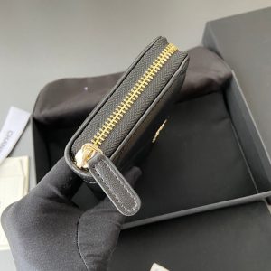 CC 19 Zipped Wallet 19cm Black Calfskin