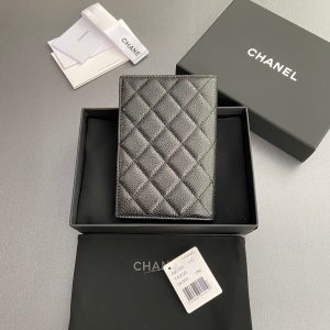 CC Passport Holder Black Caviar GHW  234689