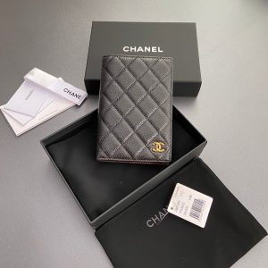 CC Passport Holder Black Caviar GHW  234689