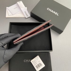 CC Passport Holder Black Caviar Sliver Steel 234691