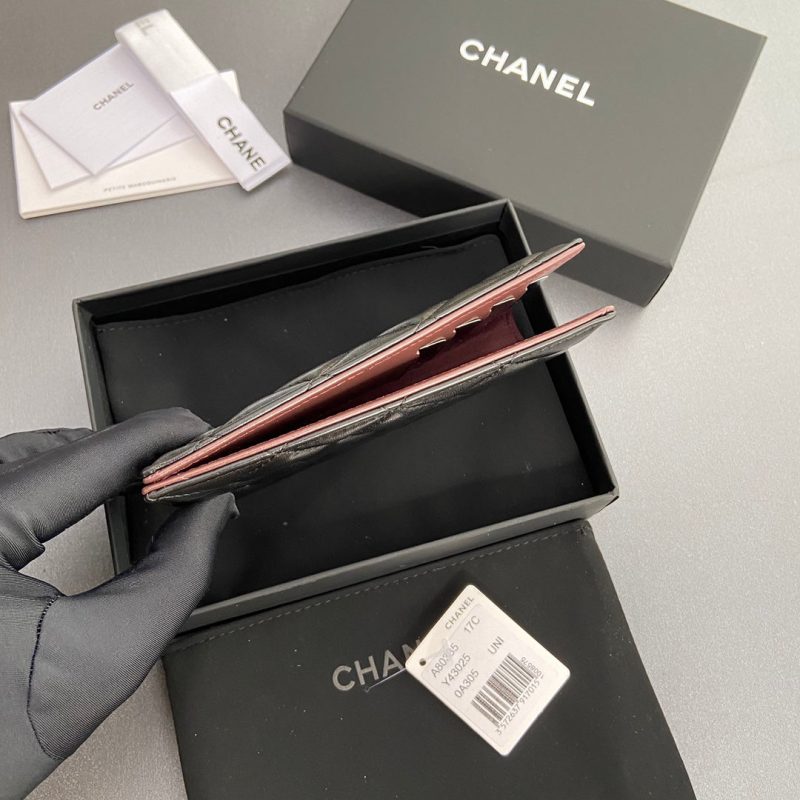 CC Passport Holder Black Sheepskin GHW  193338