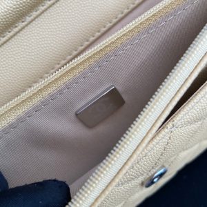 CC Woc 20cm Lime Grained Calfskin Silver Hardware