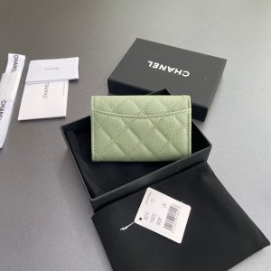 CC Zipper Flap Card Holder Olive Green Caviar GHW 234659