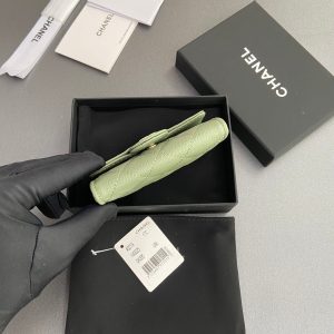 CC Zipper Flap Card Holder Olive Green Caviar GHW 234659