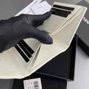 CC 82288 Classic Flap Wallet White Caviar GHW 229874