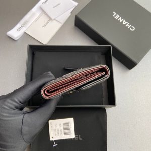 CC 82288 Classic Flap Wallet Black Sheepskin GHW 229876