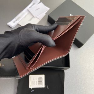 CC 82288 Classic Flap Wallet Black Sheepskin GHW 229876