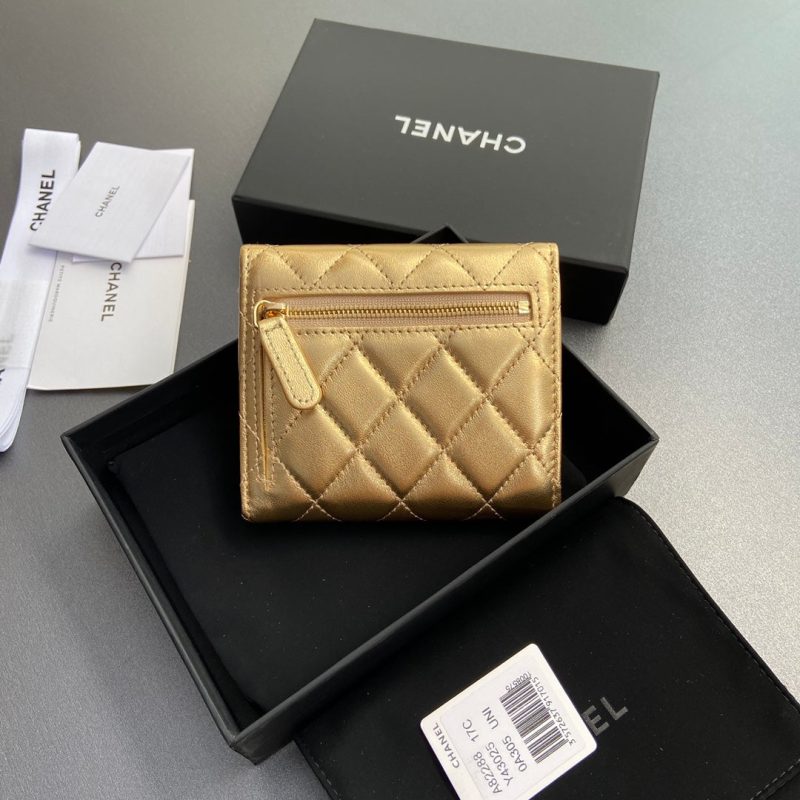 CC 82288 Classic Flap Wallet Gold Lamskin GHW 229884