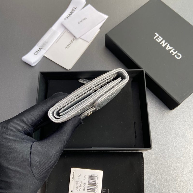 CC 82288 Classic Flap Wallet Sliver Sheepskin Polished Silver 229886