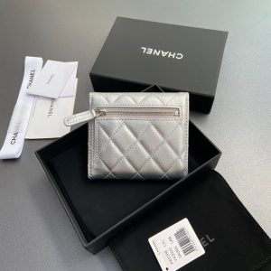 CC 82288 Classic Flap Wallet Sliver Sheepskin Polished Silver 229886