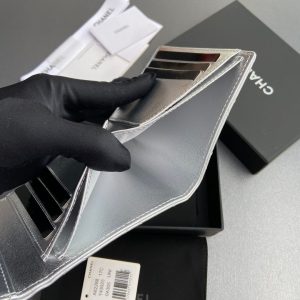 CC 82288 Classic Flap Wallet Sliver Sheepskin Polished Silver 229886