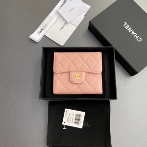CC 82288 Classic Flap Wallet Light Pink Caviar GHW 229888