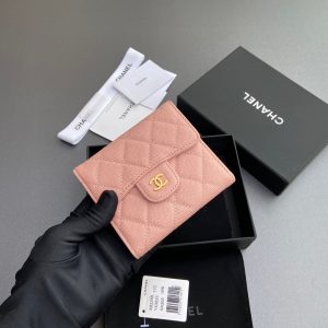 CC 82288 Classic Flap Wallet Light Pink Caviar GHW 229888