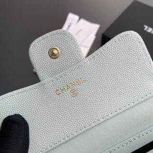CC 82288 Classic Flap Wallet Light Blue Caviar GHW 229892