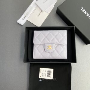 CC 82288 Classic Flap Wallet White Caviar GHW 229894