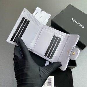 CC 82288 Classic Flap Wallet White Caviar GHW 229894