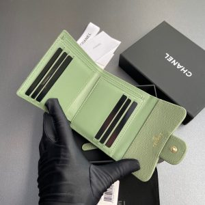 CC 82288 Classic Flap Wallet Olive Green Caviar GHW 229896