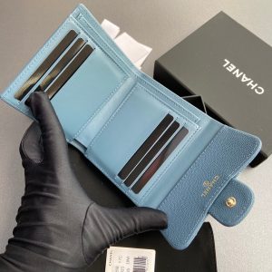 CC 82288 Classic Flap Wallet Blue Caviar GHW 229898
