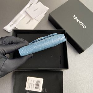 CC 82288 Classic Flap Wallet Blue Caviar GHW 229898