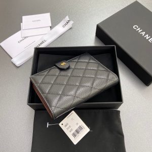 CC 96066 Compact Wallet Black Caviar GHW 234613