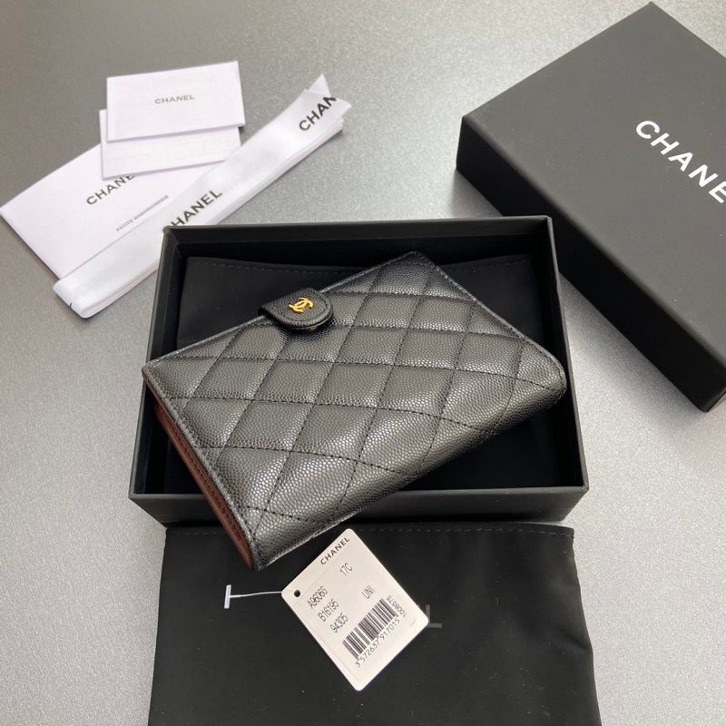 CC 96066 Compact Wallet Black Caviar GHW 234613