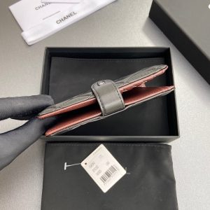 CC 96066 Compact Wallet Black Sheepskin Sliver Steel 234607