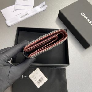 CC 96066 Compact Wallet Black Sheepskin Sliver Steel 234607