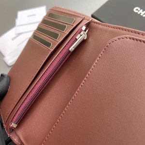 CC 96066 Compact Wallet Black Sheepskin Sliver Steel 234607