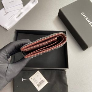 CC 96066 Compact Wallet Black Sheepskin GHW 234609