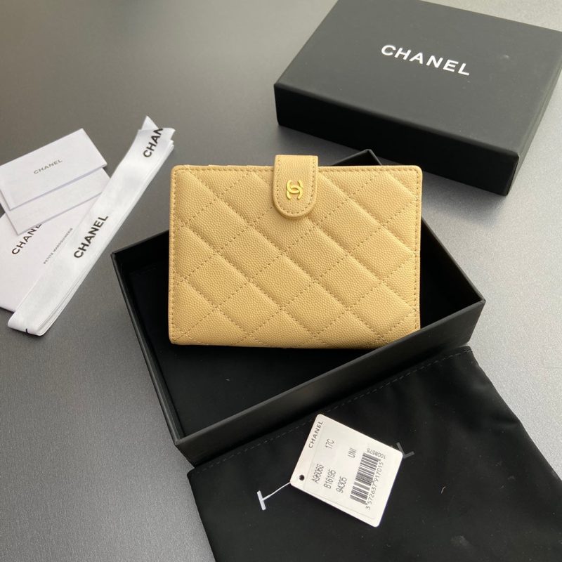 CC 96066 Compact Wallet Yellow Caviar GHW 234615