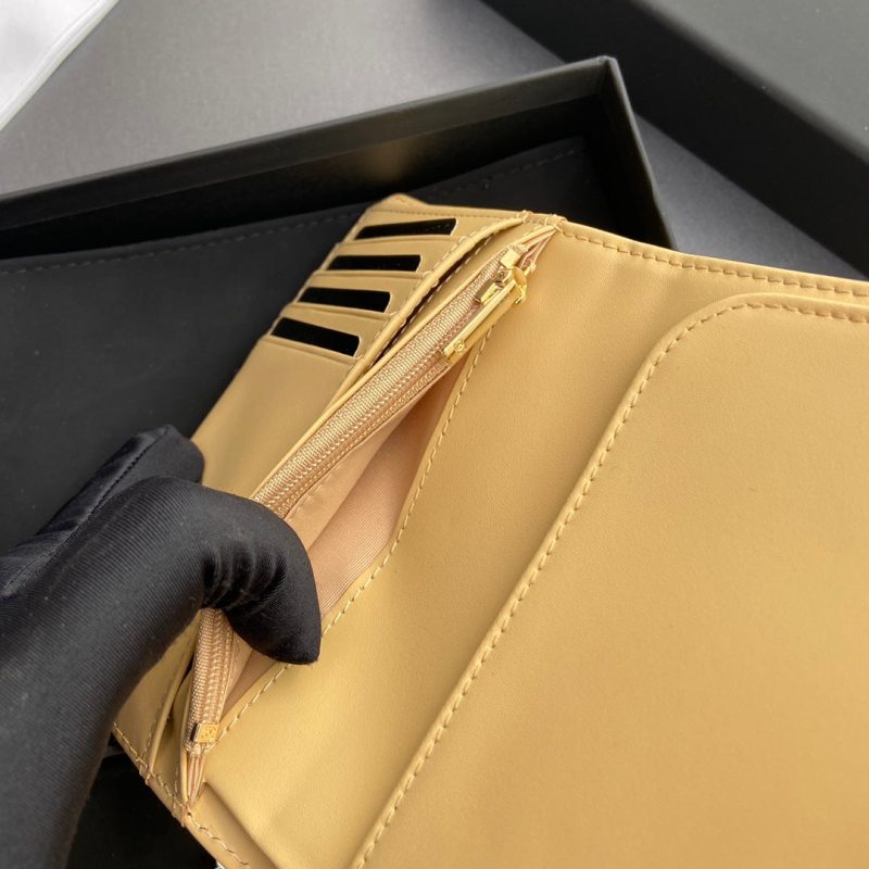 CC 96066 Compact Wallet Yellow Caviar GHW 234615