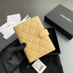 CC 96066 Compact Wallet Yellow Caviar GHW 234615