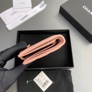 CC 96066 Compact Wallet Pink Caviar GHW 234617