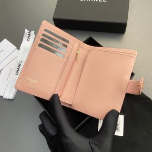 CC 96066 Compact Wallet Pink Caviar GHW 234617