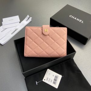 CC 96066 Compact Wallet Pink Caviar GHW 234617