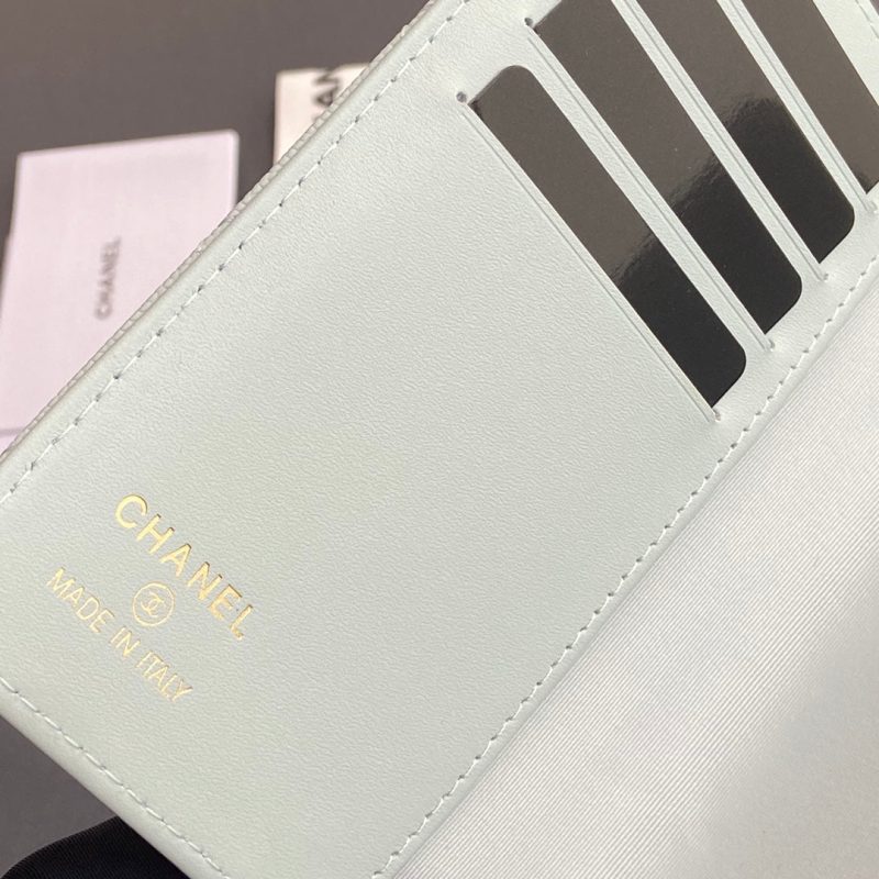 CC Passport Holder Light Blue Caviar 234701