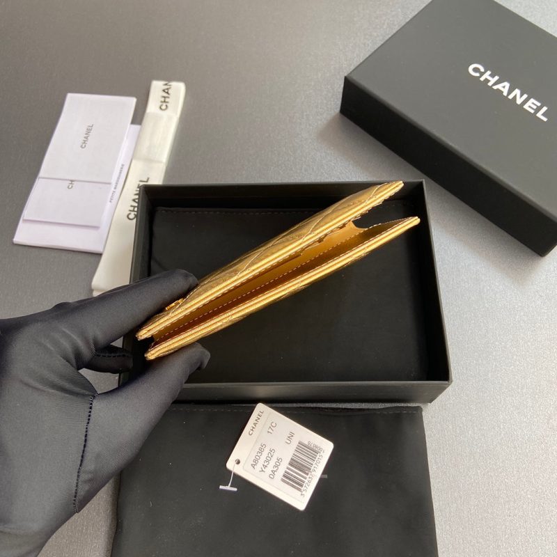 CC Passport Holder Gold Sheepskin 234703