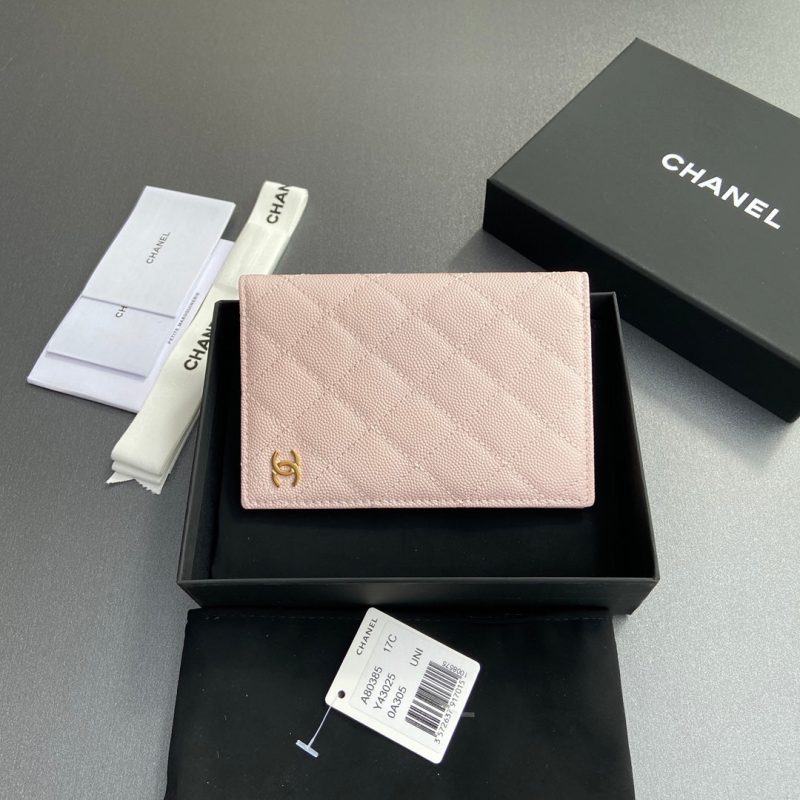 CC Passport Holder Light Pink Caviar 234707