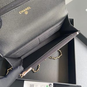 CC Woc 20cm Top Handle Black Grained Calfskin