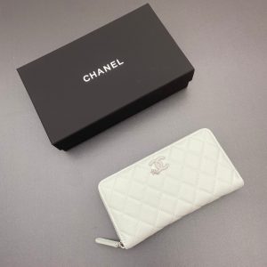 Chanel 25 Long Zipped Wallet With Star Logo 19cm Grained Calfskin 325084