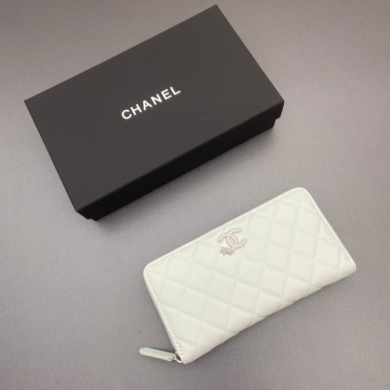 Chanel 25 Long Zipped Wallet With Star Logo 19cm Grained Calfskin 325084