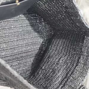 YSL TOTE BAG 50CM BLACK RAFFIA