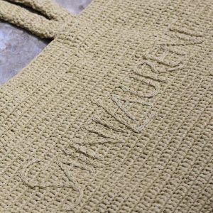 YSL TOTE BAG 50CM BEIGE RAFFIA