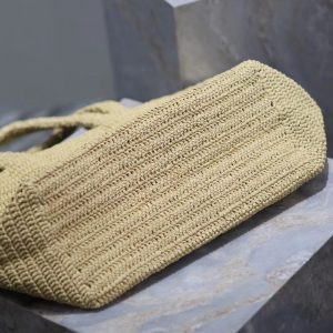 YSL TOTE BAG 50CM BEIGE RAFFIA