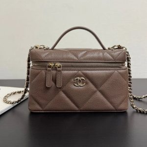img_cdc7fab2_20260314_i1773438083646_7849_0_0_jpg Chanel 2026 Vanity Bag Dark Brown Caviar Leather Gold Hardware