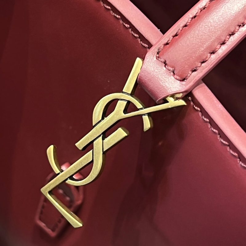 Le 37 Bucket Bag 15cm Red Gold Cowhide