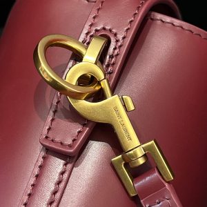Le 37 Bucket Bag 15cm Red Gold Cowhide